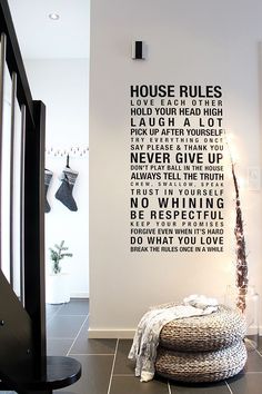 House rules wall murals